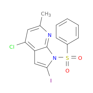 4-氯-2-碘-6-甲基-1-(苯磺酰基)-1H-吡咯并[2,3-b]吡啶