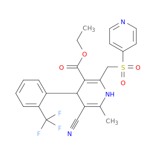 3-Pyridinecarboxylicacid,5-cyano-1,4-dihydro-6-methyl-2-[(4-pyridinylsulfonyl)methyl]-4-[2-(trifluoromethyl)phenyl]-,ethyl ester