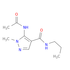 1H-Pyrazole-4-carboxamide, 5-(acetylamino)-1-methyl-N-propyl-