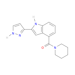 Piperidine, 1-[[2-(1H-pyrazol-3-yl)-1H-indol-4-yl]carbonyl]-