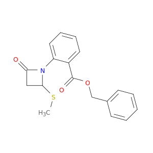 Benzoic acid, 2-[2-(methylthio)-4-oxo-1-azetidinyl]-, phenylmethyl ester
