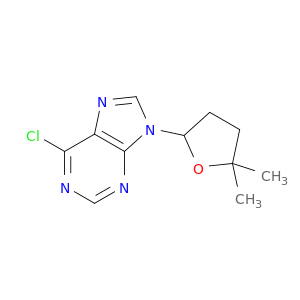 9H-Purine, 6-chloro-9-(tetrahydro-5,5-dimethyl-2-furanyl)-