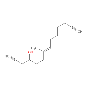 7-Tetradecene-1,13-diyn-4-ol, 7-methyl-, (7E)-