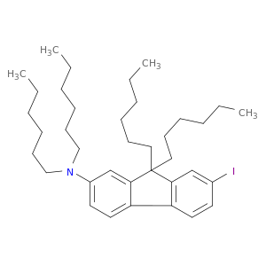 9H-Fluoren-2-amine, N,N,9,9-tetrahexyl-7-iodo-