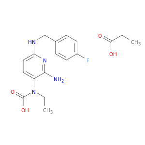 Propanoic acid, compd. with ethyl[2-amino-6-[[(4-fluorophenyl)methyl]amino]-3-pyridinyl]carbamate