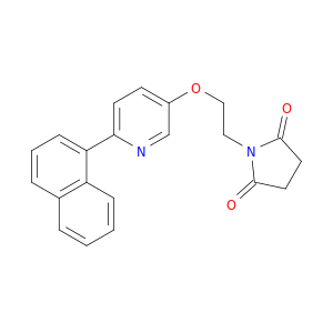 2,5-Pyrrolidinedione, 1-[2-[[6-(1-naphthalenyl)-3-pyridinyl]oxy]ethyl]-