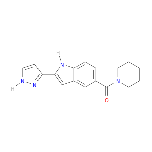 Piperidine, 1-[[2-(1H-pyrazol-3-yl)-1H-indol-5-yl]carbonyl]-