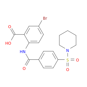 Benzoic acid, 5-bromo-2-[[4-(1-piperidinylsulfonyl)benzoyl]amino]-