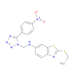 2-(ETHYLTHIO)-N-((5-(4-NITROPHENYL)-1H-TETRAZOL-1-YL)METHYL)-6-BENZOTHIAZOLAMINE