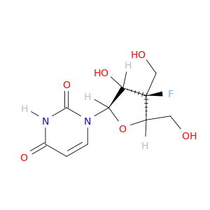 Uridine, 3'-deoxy-3'-fluoro-3'-(hydroxymethyl)-, (R)-