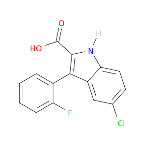 1H-Indole-2-carboxylic acid, 5-chloro-3-(2-fluorophenyl)-