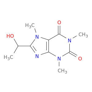 1H-Purine-2,6-dione,3,7-dihydro-8-(1-hydroxyethyl)-1,3,7-trimethyl-
