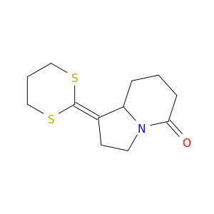 5(1H)-Indolizinone, 1-(1,3-dithian-2-ylidene)hexahydro-