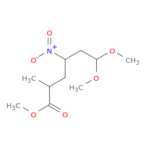 Hexanoic acid, 6,6-dimethoxy-2-methyl-4-nitro-, methyl ester