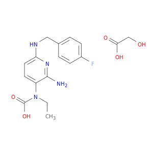 Acetic acid, hydroxy-, compd. with ethyl[2-amino-6-[[(4-fluorophenyl)methyl]amino]-3-pyridinyl]carbamate