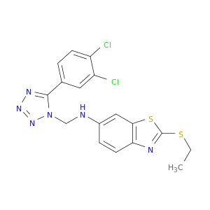 N-((5-(3,4-DICHLOROPHENYL)-1H-TETRAZOL-1-YL)METHYL)-2-(ETHYLTHIO)-6-BENZOTHIAZOLAMINE