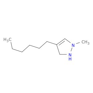 1H-Pyrazole, 4-hexyl-2,3-dihydro-1-methyl-