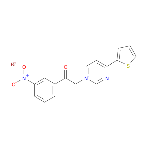 Pyrimidinium, 1-[2-(3-nitrophenyl)-2-oxoethyl]-4-(2-thienyl)-, bromide