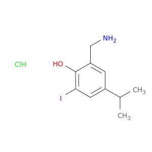 Phenol, 2-(aminomethyl)-6-iodo-4-(1-methylethyl)-, hydrochloride