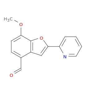 4-Benzofurancarboxaldehyde, 7-methoxy-2-(2-pyridinyl)-