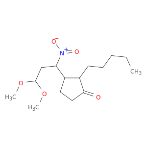 Cyclopentanone, 3-(3,3-dimethoxy-1-nitropropyl)-2-pentyl-