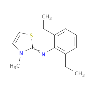 Benzenamine, 2,6-diethyl-N-(3-methyl-2(3H)-thiazolylidene)-
