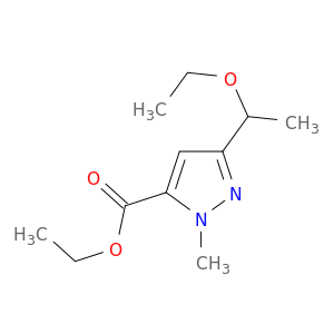 1H-Pyrazole-5-carboxylic acid, 3-(1-ethoxyethyl)-1-methyl-, ethyl ester
