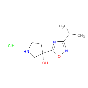 3-[3-(Propan-2-yl)-1,2,4-oxadiazol-5-yl]pyrrolidin-3-ol Hydrochloride
