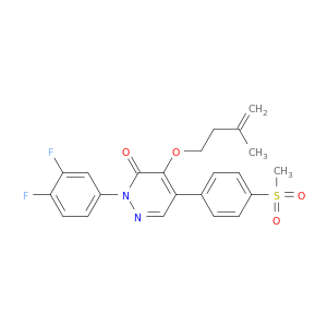 3(2H)-PYRIDAZINONE, 2-(3,4-DIFLUOROPHENYL)-4-[(3-METHYL-3-BUTEN-1-YL)OXY]-5-[4-(METHYLSULFONYL)PHENYL]-