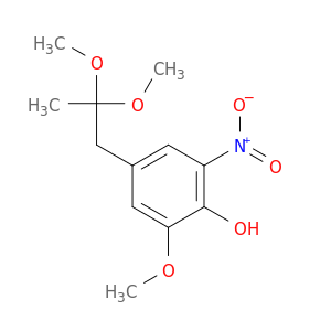 Phenol, 4-(2,2-dimethoxypropyl)-2-methoxy-6-nitro-