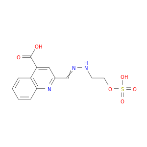 4-Quinolinecarboxylicacid, 2-[[2-[2-(sulfooxy)ethyl]hydrazinylidene]methyl]-