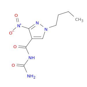 1H-Pyrazole-4-carboxamide, N-(aminocarbonyl)-1-butyl-3-nitro-