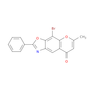 8H-Pyrano[3,2-f]benzoxazol-8-one, 4-bromo-6-methyl-2-phenyl-