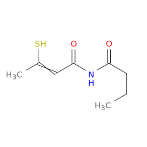 2-Butenamide, 3-mercapto-N-(1-oxobutyl)-