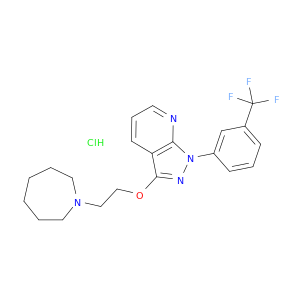 3-[2-(azepan-1-yl)ethoxy]-1-[3-(trifluoromethyl)phenyl]-1h-pyrazolo[3,4-b]pyridine hydrochloride(1:1)