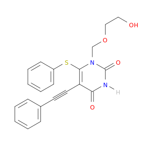 2,4(1H,3H)-Pyrimidinedione,1-[(2-hydroxyethoxy)methyl]-5-(2-phenylethynyl)-6-(phenylthio)-