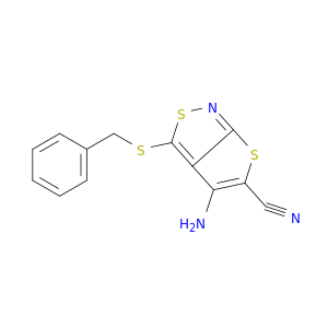4-AMINO-3-(BENZYLTHIO)THIENO[2,3-C]ISOTHIAZOLE-5-CARBONITRILE