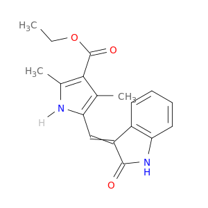 2,4-二甲基-5-((2-氧代吲哚啉-3-亚基)甲基)-1H-吡咯-3-甲酸乙酯