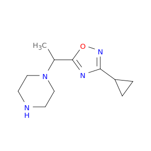 1-[1-(3-cyclopropyl-1,2,4-oxadiazol-5-yl)ethyl]piperazine