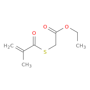 Acetic acid, [(2-methyl-1-oxo-2-propenyl)thio]-, ethyl ester