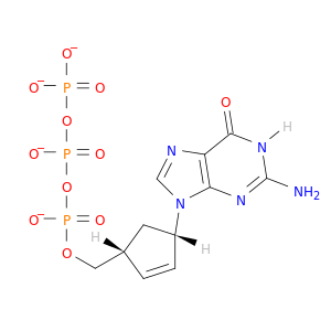 Triphosphoric acid,P-[[4-(2-amino-1,6-dihydro-6-oxo-9H-purin-9-yl)-2-cyclopenten-1-yl]methyl]ester, (1R-cis)- (9CI)