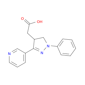 1H-Pyrazole-4-acetic acid, 4,5-dihydro-1-phenyl-3-(3-pyridinyl)-