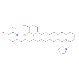 6,6'-(1,2,3,5,8,8a-hexahydroindolizine-6,8-diyldidecane-10,1-diyl)bis(2-methylpiperidin-3-ol)