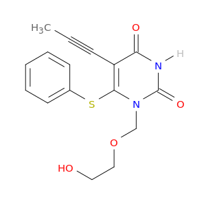 2,4(1H,3H)-Pyrimidinedione,1-[(2-hydroxyethoxy)methyl]-6-(phenylthio)-5-(1-propyn-1-yl)-