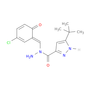 N-[(E)-(3-CHLORO-6-OXO-1-CYCLOHEXA-2,4-DIENYLIDENE)METHYL]-5-TERT-BUTYL-1H-PYRAZOLE-3-CARBOHYDRAZIDE