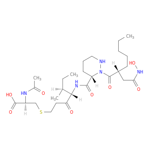 N-Acetyl-S-(4-(((hexahydro-2-(2-(2-(hydroxyamino)-2-oxoethyl)-1-oxoheptyl)-3-pyridazinyl)carbonyl)amino)-5-methyl-3-oxoheptyl)-L-cysteine