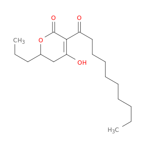 2H-Pyran-2-one, 5,6-dihydro-4-hydroxy-3-(1-oxodecyl)-6-propyl-