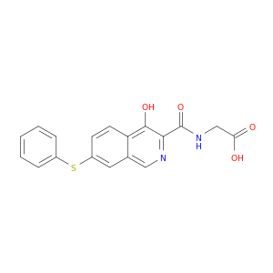 Glycine, N-[[4-hydroxy-7-(phenylthio)-3-isoquinolinyl]carbonyl]-