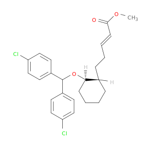 2-Pentenoic acid,5-[2-[bis(4-chlorophenyl)methoxy]cyclohexyl]-, methyl ester, [1a(E),2b]- (9CI)