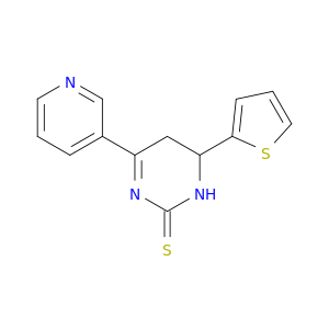 2(1H)-Pyrimidinethione, 5,6-dihydro-4-(3-pyridinyl)-6-(2-thienyl)-